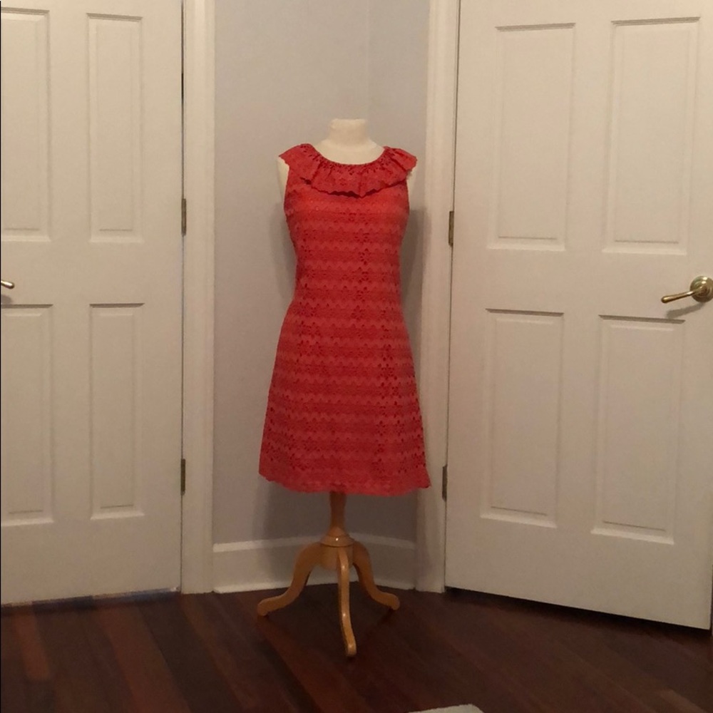 Madison pink cotton lace dress